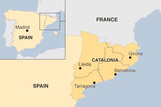 Kataluniya varhu kartata na ispaniya