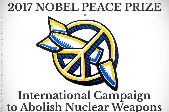 Nobelat za mir prez 2017 g