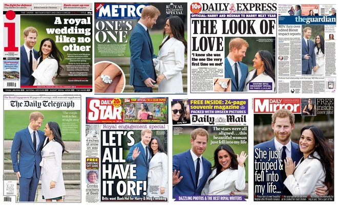 Британската преса за годежа на годината