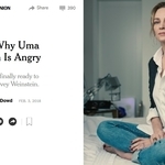 Ума Търман в "Ню Йорк таймс", 3 февруари 2018 г.