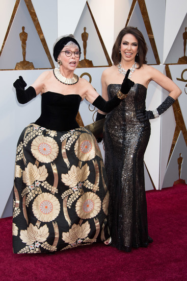Рита Морено с дъщеря си на 90-ите награди "Оскар"