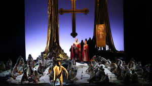 Благовещение пред храма "Св. София" - сцена от "Янините девет братя"