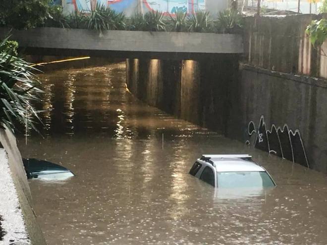 Наводнен подлез във Варна, 4 юни 2018 г.