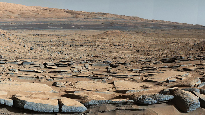 Марс, кратерът Гейл - панорама