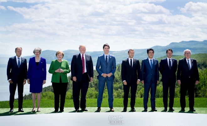Лидерите на Г7 и ЕС на срещата в Канада