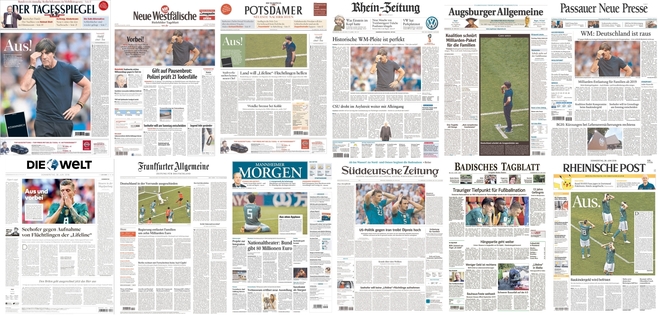 Германската преса след провала на мондиал 2018
