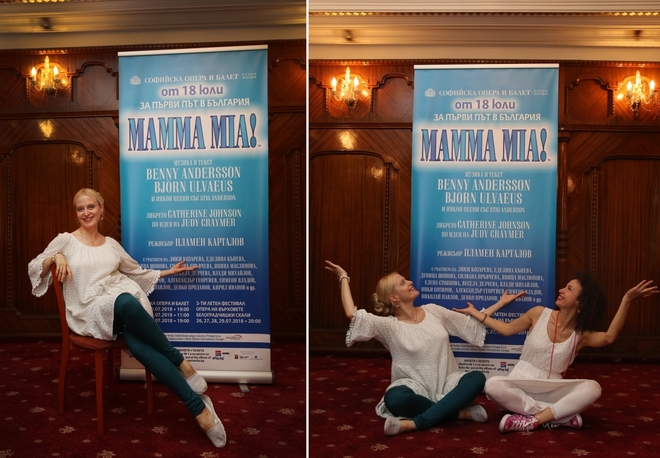 Люси Козарева и Весела Делчева във фотосесия за Mamma Mia!