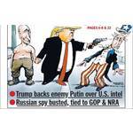 Путин, Тръмп и чичо Сам на карикатура