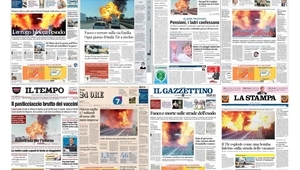 Огненият ад край Болоня в италианската преса, 7 август 2018 г.