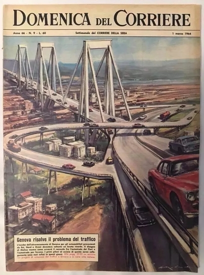 Архивна корица с проекта за моста "Моранди"