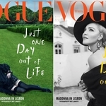 Мадона на две корици за италианския "Вог", август 2018