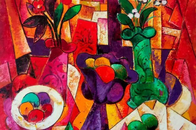 Natyurmort na arshak nesisyan ot izlozhbata tsvyat i forma