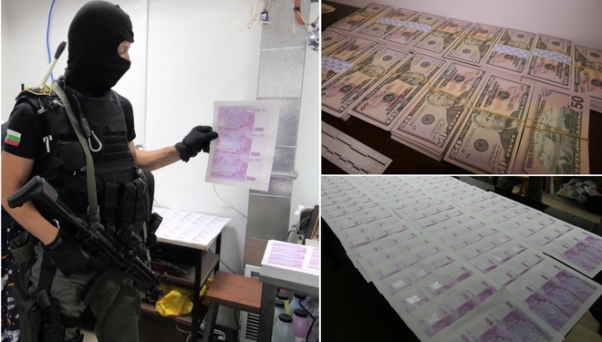 ГДБОП разби нелегална печатница за фалшива валута