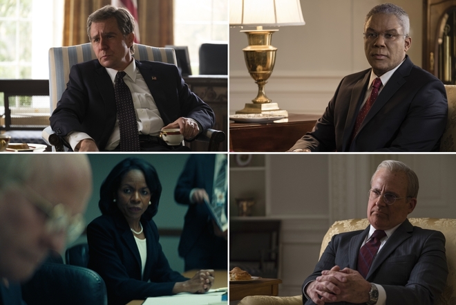 Буш-младши и неговите министри във филма Vice (2018)