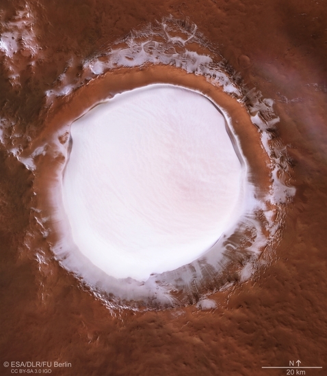 Марс, кратерът Корольов