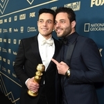 Рами Малек с близнака си Сами след наградите "Златен глобус"