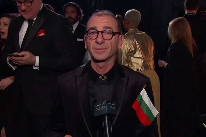 Dimitar marinov s balgarskiya trikolyor na nagradite oskar