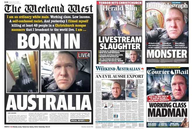 Австралийската преса за масовия убиец в Крайстчърч