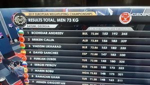 Божидар Андреев на първо място в категория до 73 кг