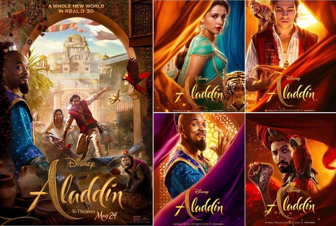Героите от игралния "Аладин" на плакати