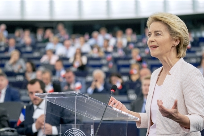 Ursula fon der layen pred evropeyskiya parlament