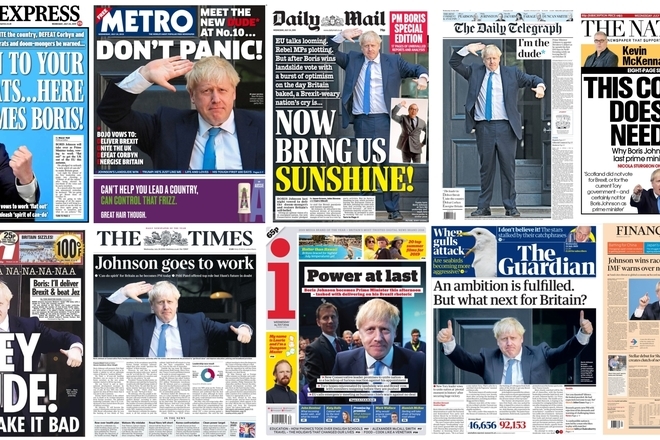 Britanskata presa za premiera boris dzhonsan 24 yuli 2019 g