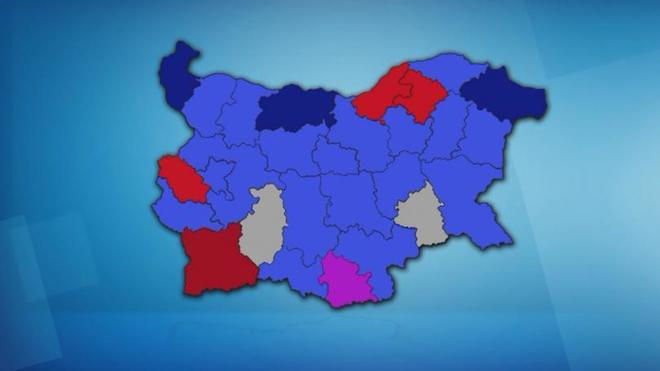 Картата на България след местни избори 2019