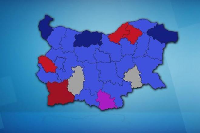 Kartata na balgariya sled mestni izbori 2019