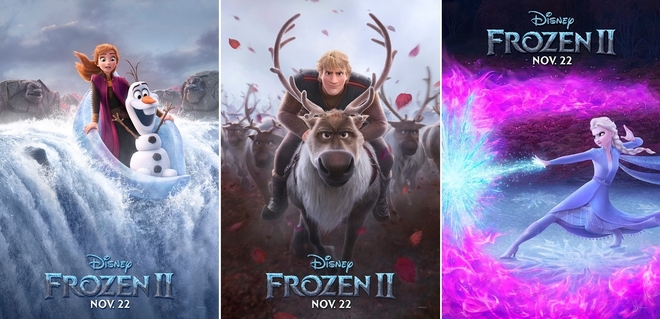 Плакати с героите на "Замръзналото кралство 2"