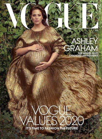 Бременната Ашли Греъм на корица във "Вог"