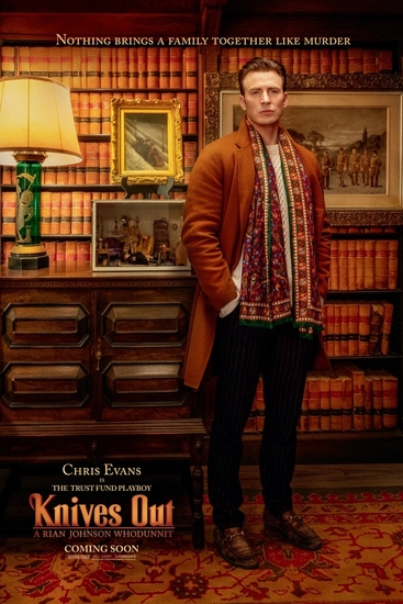 Крис Евънс на плакат за "Вади ножовете" (2019)