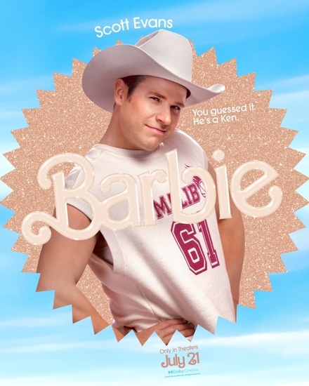 Скот Евънс на плакат за "Барби" (2023)