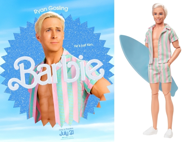 Райън Гослинг и куклата Кен от "Барби" (2023)